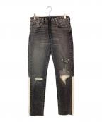 LEVI'S MADE&CRAFTED×OFFWHITEリーバイスメイドクラフテッド×オフホワイト）の古着「リメイクデニムパンツ」｜ブラック