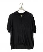goldゴールド）の古着「RAYON SUKA SHIRT "WHITE EAGLE"」｜ブラック