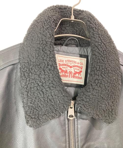 LEVI'S（リーバイス）LEVI'S (リーバイス) フェイクレザーフライトジャケット ブラック サイズ:XLの古着・服飾アイテム
