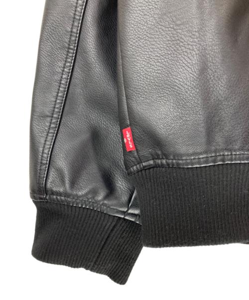LEVI'S（リーバイス）LEVI'S (リーバイス) フェイクレザーフライトジャケット ブラック サイズ:XLの古着・服飾アイテム