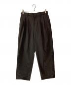 steinシュタイン）の古着「テーパードトラウザー/EX WIDE TAPERED TROUSERS」｜ブラウン