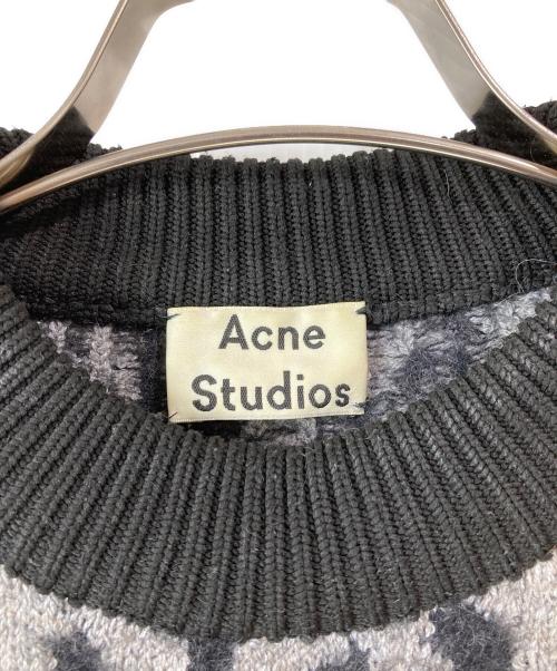 Acne studios（アクネ ストゥディオズ）ACNE STUDIOS (アクネ ストゥディオズ) レオパードニット グレー サイズ:XSの古着・服飾アイテム