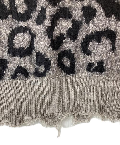 Acne studios（アクネ ストゥディオズ）ACNE STUDIOS (アクネ ストゥディオズ) レオパードニット グレー サイズ:XSの古着・服飾アイテム