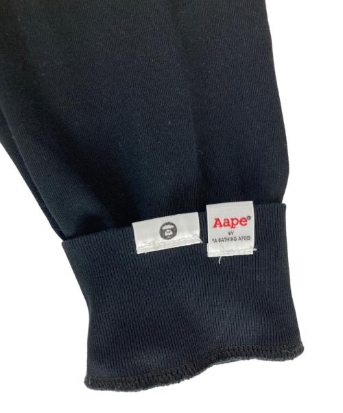 A BATHING APE（アベイシングエイプ）A BATHING APE (アベイシングエイプ) AAPE UNVS プリントロンT ブラック サイズ:Lの古着・服飾アイテム