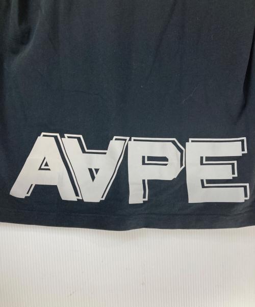 A BATHING APE（アベイシングエイプ）A BATHING APE (アベイシングエイプ) AAPE UNVS プリントロンT ブラック サイズ:Lの古着・服飾アイテム