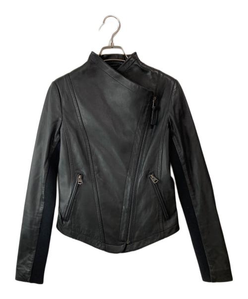 mackage（マッカージュ）mackage (マッカージュ) 切替ラムレザージャケット ブラック サイズ:XXSの古着・服飾アイテム