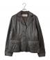 BALMAIN（バルマン）の古着「シワ加工ラムレザー３Bジャケット」｜ブラウン