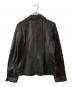 BALMAIN (バルマン) シワ加工ラムレザー３Bジャケット ブラウン サイズ:-：8000円