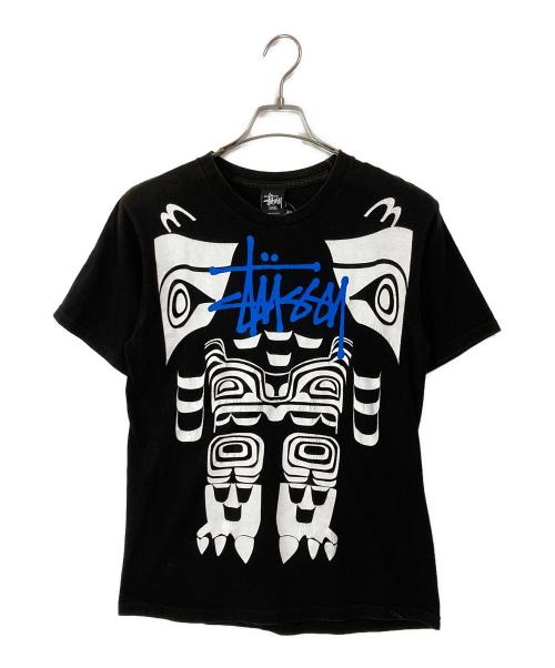 stussy（ステューシー）stussy (ステューシー) FACETASM (ファセッタズム) プリントTシャツ ブラック サイズ:Sの古着・服飾アイテム