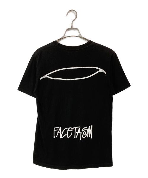 stussy（ステューシー）stussy (ステューシー) FACETASM (ファセッタズム) プリントTシャツ ブラック サイズ:Sの古着・服飾アイテム
