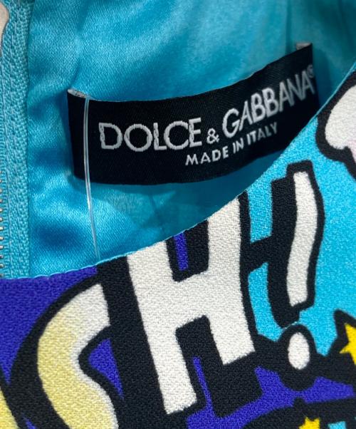 DOLCE & GABBANA（ドルチェ＆ガッバーナ）DOLCE & GABBANA (ドルチェ＆ガッバーナ) 総柄ノースリーブトップ スカイブルー サイズ:36の古着・服飾アイテム