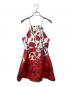 PHILIPP PLEIN (フィリッププレイン) 花柄 チュニック　ノースリーブワンピース ホワイト×レッド サイズ:Ｍ：6000円