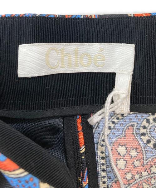 Chloe（クロエ）Chloe (クロエ) 総柄イージーフレアパンツ ブラック サイズ:40の古着・服飾アイテム