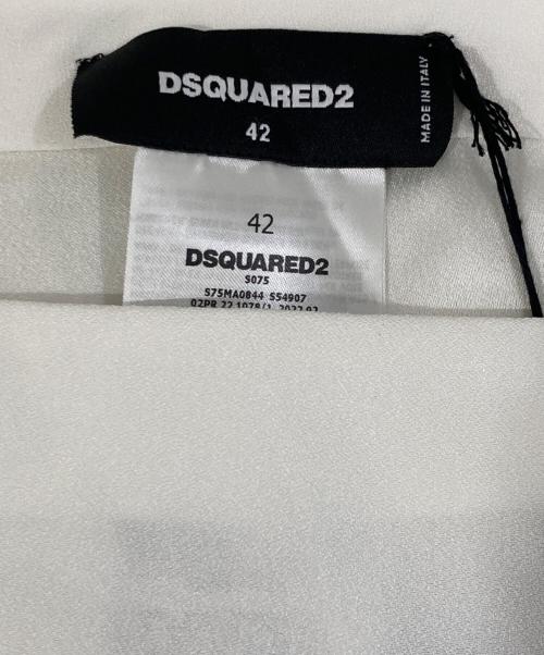 DSQUARED2（ディースクエアード）DSQUARED2 (ディースクエアード) プリーツスカート ホワイト サイズ:42の古着・服飾アイテム