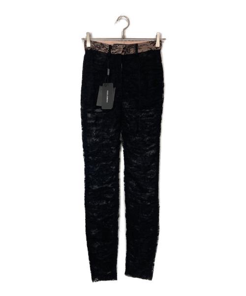 DOLCE & GABBANA（ドルチェ＆ガッバーナ）DOLCE & GABBANA (ドルチェ＆ガッバーナ) コードレースレギンスパンツ ブラック サイズ:36の古着・服飾アイテム