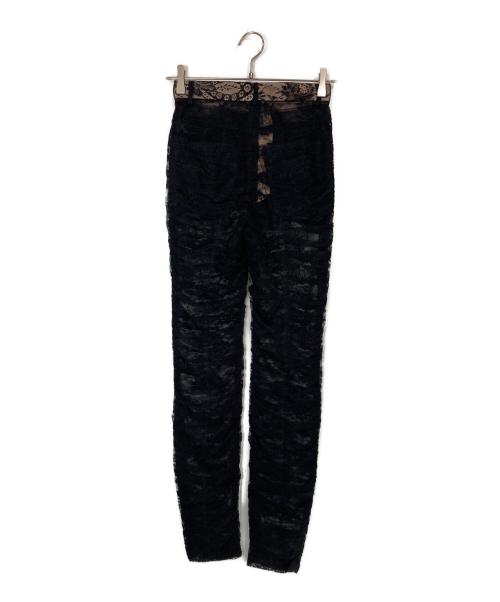 DOLCE & GABBANA（ドルチェ＆ガッバーナ）DOLCE & GABBANA (ドルチェ＆ガッバーナ) コードレースレギンスパンツ ブラック サイズ:36の古着・服飾アイテム