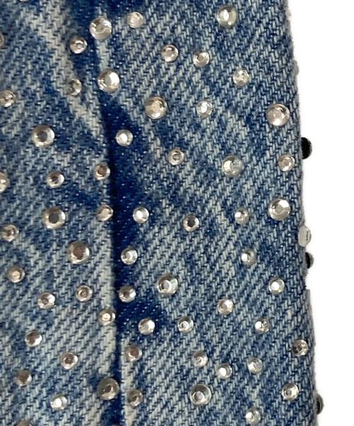 ALL SAINTS（オールセインツ）ALL SAINTS (オールセインツ) Wendel Crystal Embellished Wide Jeans ブルー サイズ:W27の古着・服飾アイテム