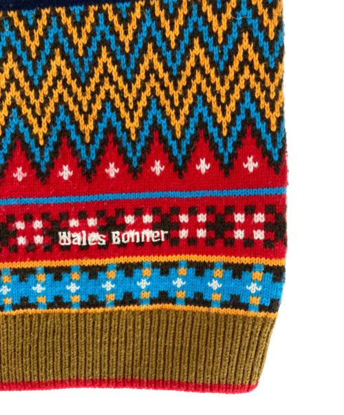 adidas（アディダス）adidas (アディダス) WALES BONNER KNIT VEST MULTCO ブラウン×ブルー サイズ:3XLの古着・服飾アイテム