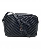 Saint Laurent Parisサンローランパリ）の古着「キルティングショルダーバッグ」｜ブラック×シルバー