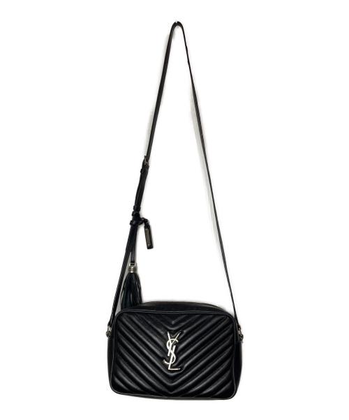 Saint Laurent Paris（サンローランパリ）Saint Laurent Paris (サンローランパリ) キルティングショルダーバッグ ブラック×シルバーの古着・服飾アイテム