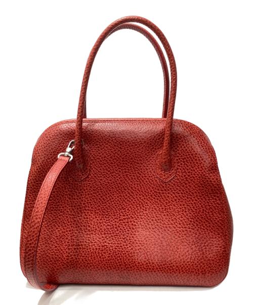 FURLA（フルラ）FURLA (フルラ) 型押し2WAYバッグ レッドの古着・服飾アイテム