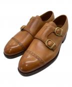 Crockett & Jones×BARNEYS NEWYORKクロケット＆ジョーンズ×バーニーズ・ニューヨーク）の古着「ダブルモンクストラップシューズ」｜ブラウン