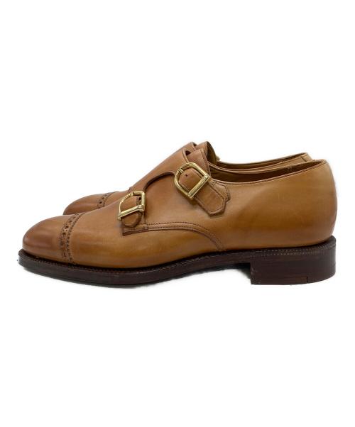 Crockett & Jones（クロケット＆ジョーンズ）Crockett & Jones (クロケット＆ジョーンズ) BARNEYS NEWYORK (バーニーズ・ニューヨーク) ダブルモンクストラップシューズ ブラウン サイズ:5 1/2Eの古着・服飾アイテム