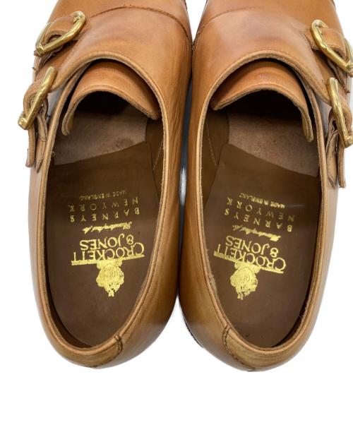 Crockett & Jones（クロケット＆ジョーンズ）Crockett & Jones (クロケット＆ジョーンズ) BARNEYS NEWYORK (バーニーズ・ニューヨーク) ダブルモンクストラップシューズ ブラウン サイズ:5 1/2Eの古着・服飾アイテム