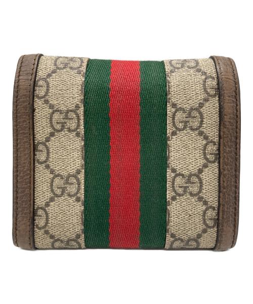GUCCI（グッチ）GUCCI (グッチ) オフディア3つ折り財布 ベージュの古着・服飾アイテム