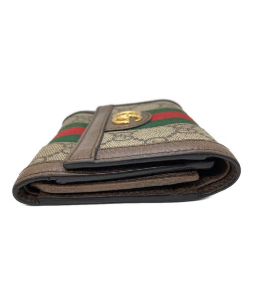 GUCCI（グッチ）GUCCI (グッチ) オフディア3つ折り財布 ベージュの古着・服飾アイテム