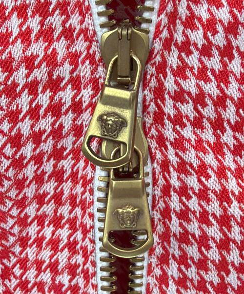 VERSACE（ヴェルサーチェ）VERSACE (ヴェルサーチェ) ウーブンドレス レッド サイズ:40の古着・服飾アイテム