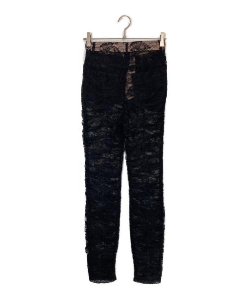 DOLCE & GABBANA（ドルチェ＆ガッバーナ）DOLCE & GABBANA (ドルチェ＆ガッバーナ) コードレースレギンスパンツ ブラック サイズ:38の古着・服飾アイテム