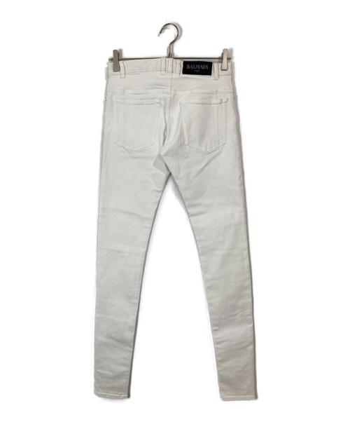 BALMAIN（バルマン）BALMAIN (バルマン) ウルトラスキニー ストレッチデニム ホワイト サイズ:28の古着・服飾アイテム