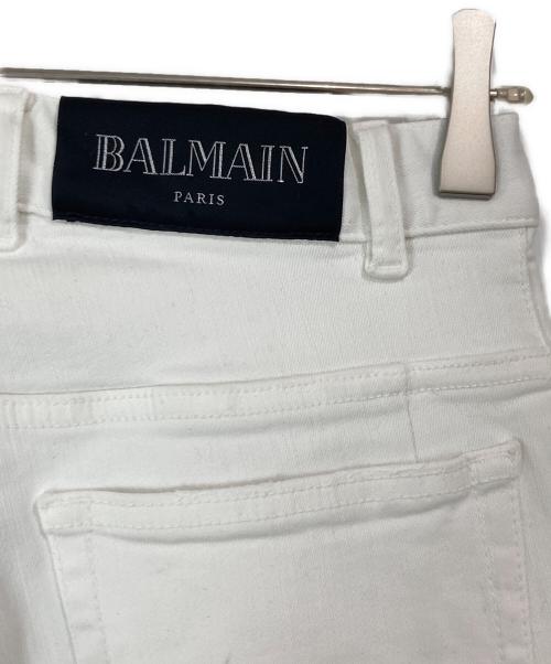 BALMAIN（バルマン）BALMAIN (バルマン) ウルトラスキニー ストレッチデニム ホワイト サイズ:28の古着・服飾アイテム