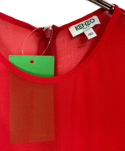 KENZO（ケンゾー）KENZO (ケンゾー) ノースリーブワンピース レッド サイズ:40の古着・服飾アイテム