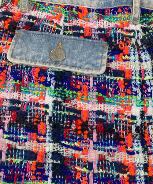 DSQUARED2（ディースクエアード）DSQUARED2 (ディースクエアード) ツイードデニムスカート マルチカラー サイズ:40の古着・服飾アイテム