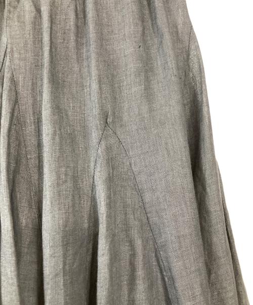 CP Shades（シーピーシェイズ）CP Shades (シーピーシェイズ) charcoal linen flared long Skirt ブラック サイズ:Sの古着・服飾アイテム