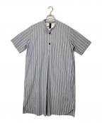 MHLエムエイチエル）の古着「END ON END STRIPE COTTON」｜グレー