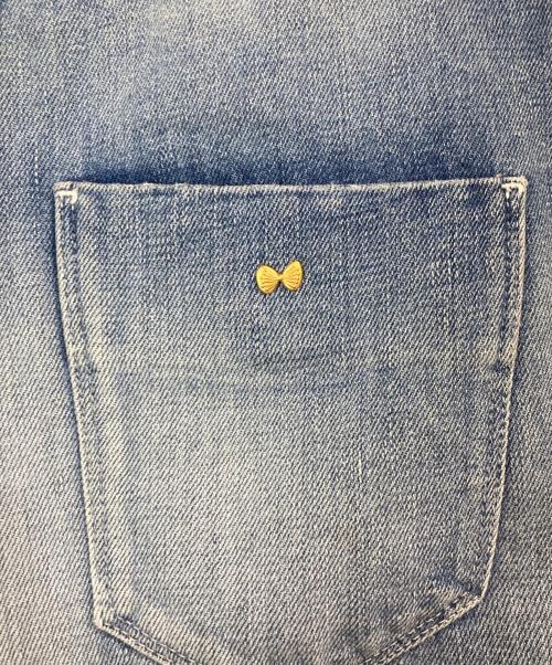 mina perhonen（ミナ ペルホネン）mina perhonen (ミナ ペルホネン) コットンリネンデニムパンツ ブルー サイズ:40の古着・服飾アイテム