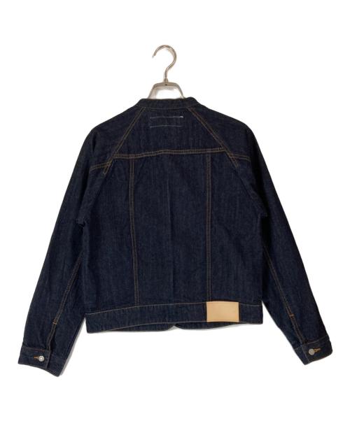 sisisi comfort（スースース―コンフォート）SISISI COMFORT (スースース―コンフォート) スタンドカラーデニムジャケット インディゴ サイズ:38の古着・服飾アイテム