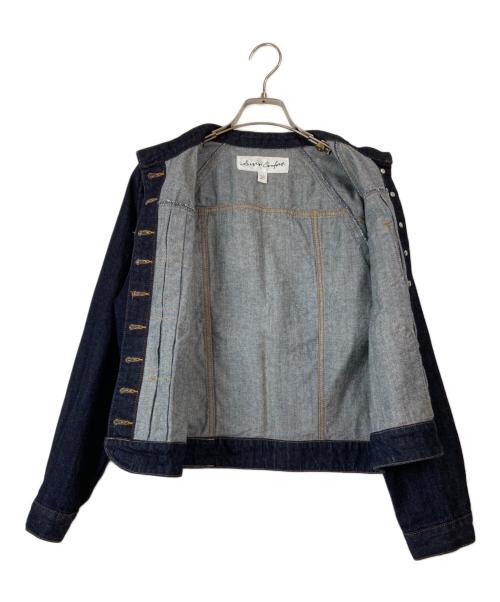 sisisi comfort（スースース―コンフォート）SISISI COMFORT (スースース―コンフォート) スタンドカラーデニムジャケット インディゴ サイズ:38の古着・服飾アイテム