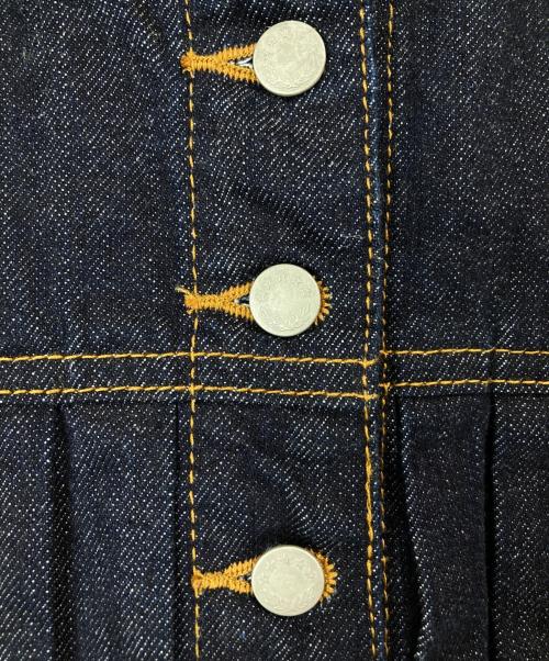 sisisi comfort（スースース―コンフォート）SISISI COMFORT (スースース―コンフォート) スタンドカラーデニムジャケット インディゴ サイズ:38の古着・服飾アイテム