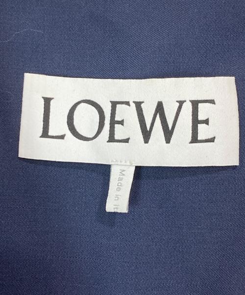 LOEWE（ロエベ）LOEWE (ロエベ) ベルト付ステンカラーコート ネイビー サイズ:46の古着・服飾アイテム