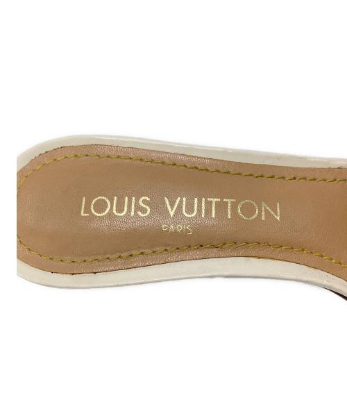 LOUIS VUITTON（ルイ ヴィトン）LOUIS VUITTON (ルイ ヴィトン) フラワーモチーフミュール ホワイト サイズ:37 1/2の古着・服飾アイテム