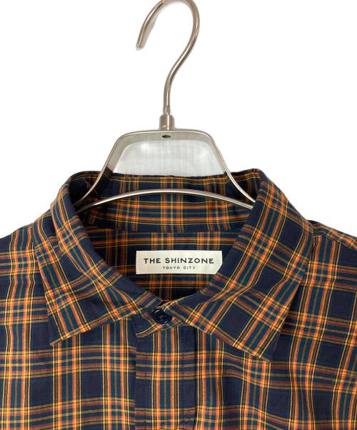 THE SHINZONE（ザ シンゾーン）THE SHINZONE (ザ シンゾーン) PECK CHECKED SHIRT ブラウン サイズ:FOの古着・服飾アイテム