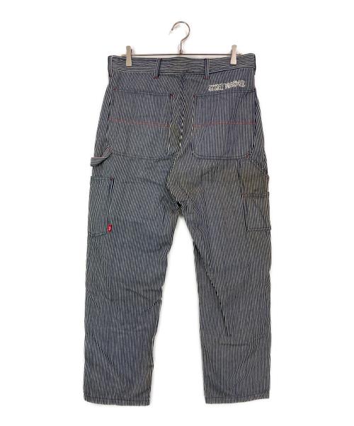 stussy（ステューシー）stussy (ステューシー) ヒッコリーダブルニーペインターパンツ ブルー サイズ:34の古着・服飾アイテム