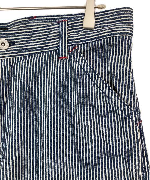 stussy（ステューシー）stussy (ステューシー) ヒッコリーダブルニーペインターパンツ ブルー サイズ:34の古着・服飾アイテム