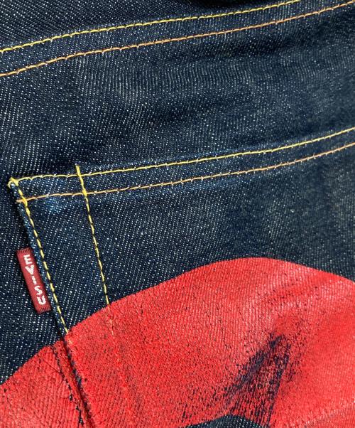EVISU（エヴィス）EVISU (エヴィス) No.2ペイントデニムパンツ インディゴ サイズ:W32×L34の古着・服飾アイテム