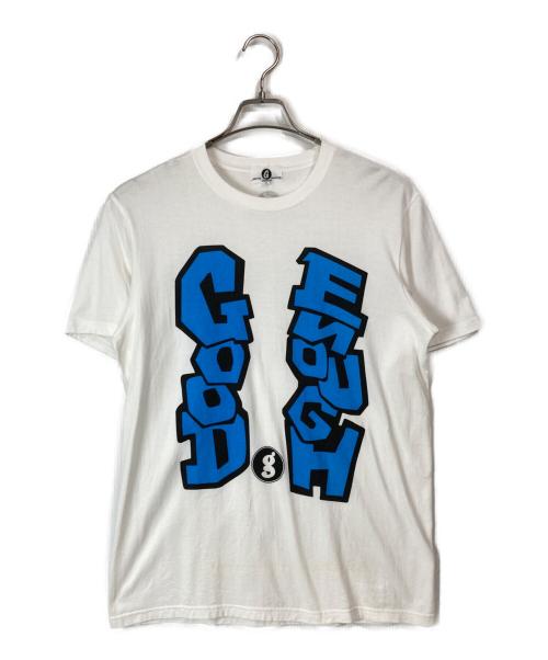 GOODENOUGH（グッドイナフ）GOODENOUGH (グッドイナフ) ロゴTシャツ ブルー×ホワイト サイズ:Lの古着・服飾アイテム