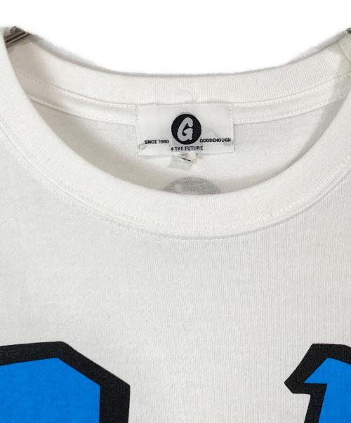 GOODENOUGH（グッドイナフ）GOODENOUGH (グッドイナフ) ロゴTシャツ ブルー×ホワイト サイズ:Lの古着・服飾アイテム